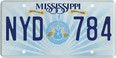 MS license plate NYD784
