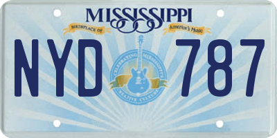MS license plate NYD787