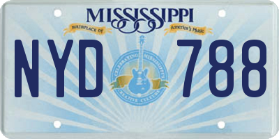 MS license plate NYD788