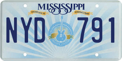 MS license plate NYD791