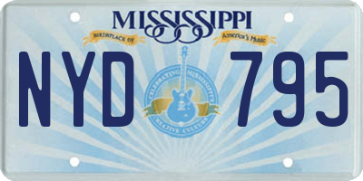 MS license plate NYD795
