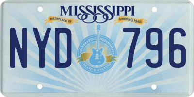 MS license plate NYD796