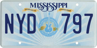 MS license plate NYD797
