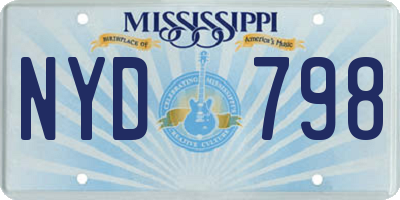 MS license plate NYD798