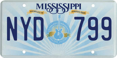 MS license plate NYD799