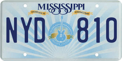 MS license plate NYD810