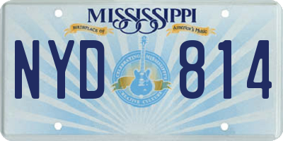 MS license plate NYD814
