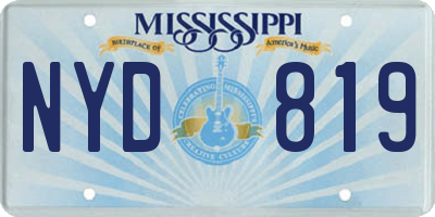MS license plate NYD819