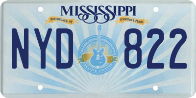 MS license plate NYD822