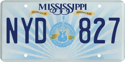 MS license plate NYD827