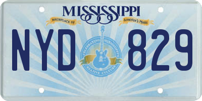 MS license plate NYD829