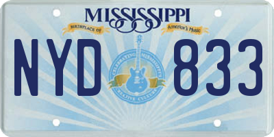 MS license plate NYD833