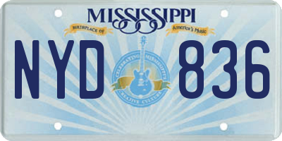 MS license plate NYD836