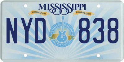 MS license plate NYD838