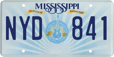 MS license plate NYD841