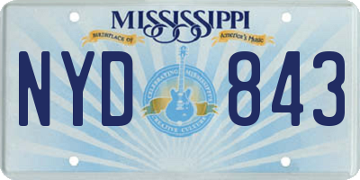 MS license plate NYD843