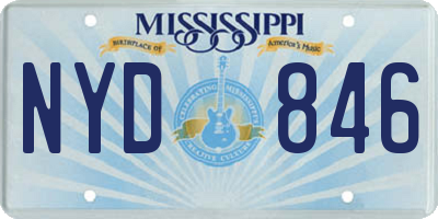MS license plate NYD846