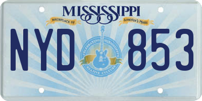 MS license plate NYD853