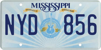 MS license plate NYD856
