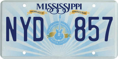 MS license plate NYD857