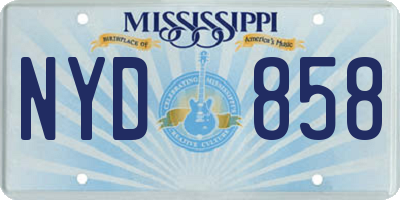 MS license plate NYD858