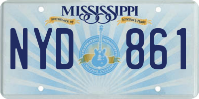 MS license plate NYD861