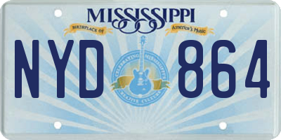 MS license plate NYD864
