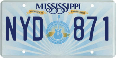 MS license plate NYD871