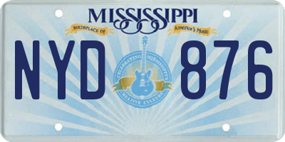MS license plate NYD876