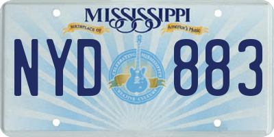 MS license plate NYD883
