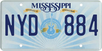 MS license plate NYD884
