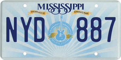 MS license plate NYD887