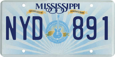 MS license plate NYD891