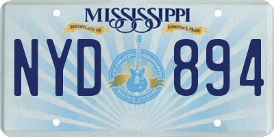 MS license plate NYD894