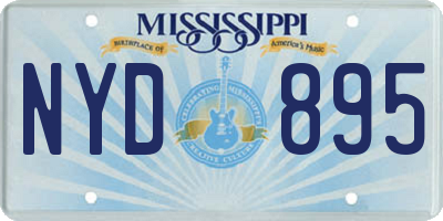 MS license plate NYD895