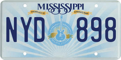 MS license plate NYD898