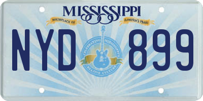 MS license plate NYD899