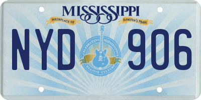 MS license plate NYD906