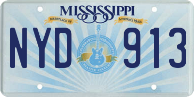 MS license plate NYD913