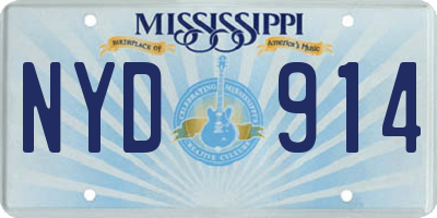 MS license plate NYD914