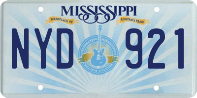 MS license plate NYD921