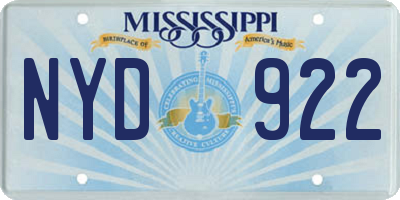MS license plate NYD922