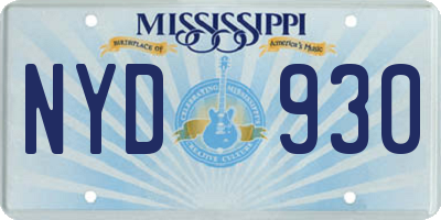 MS license plate NYD930