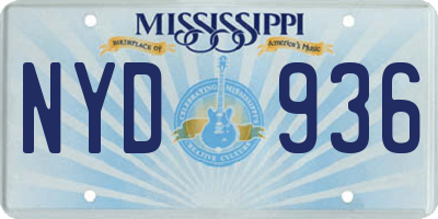 MS license plate NYD936