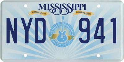MS license plate NYD941