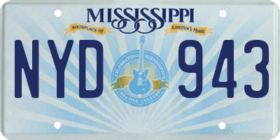 MS license plate NYD943