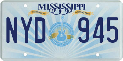 MS license plate NYD945