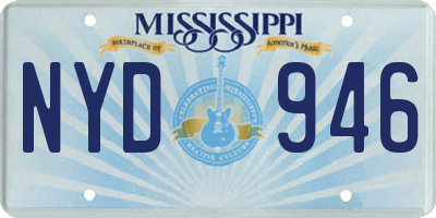 MS license plate NYD946