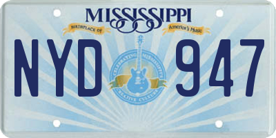 MS license plate NYD947