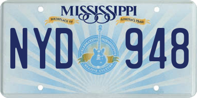 MS license plate NYD948